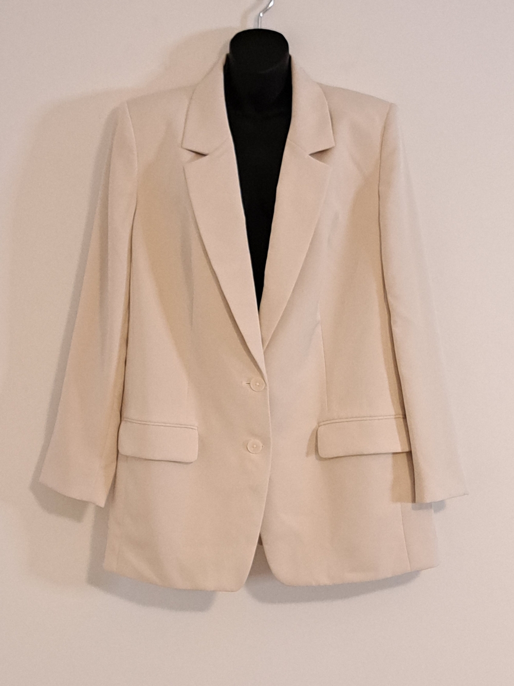 Express NWT Cream Boyfriend Lined Blazer Misses Size XL - Picture 6 of 12